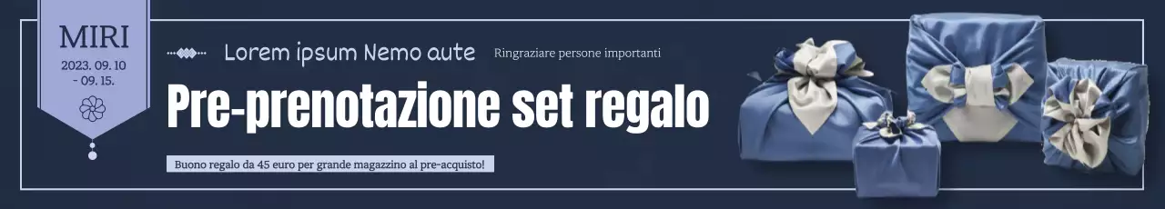 Pre-ordinate un lussuoso set regalo Chuseok con sfondo blu navy