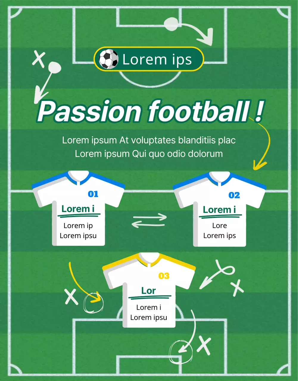 Recrutement pour l'équipe verte et jaune de football féminin