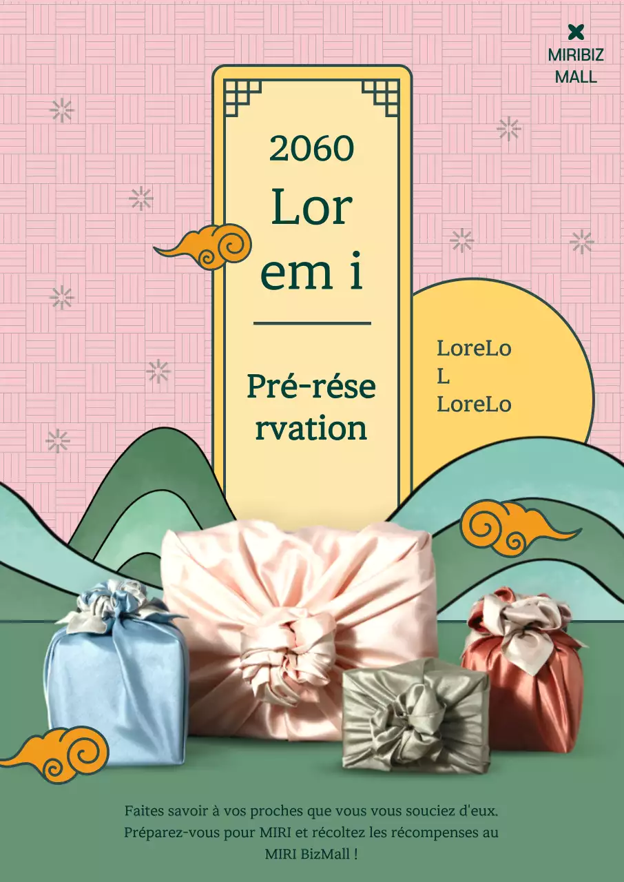 Pré-commande de cadeaux traditionnels roses et verts pour Chuseok