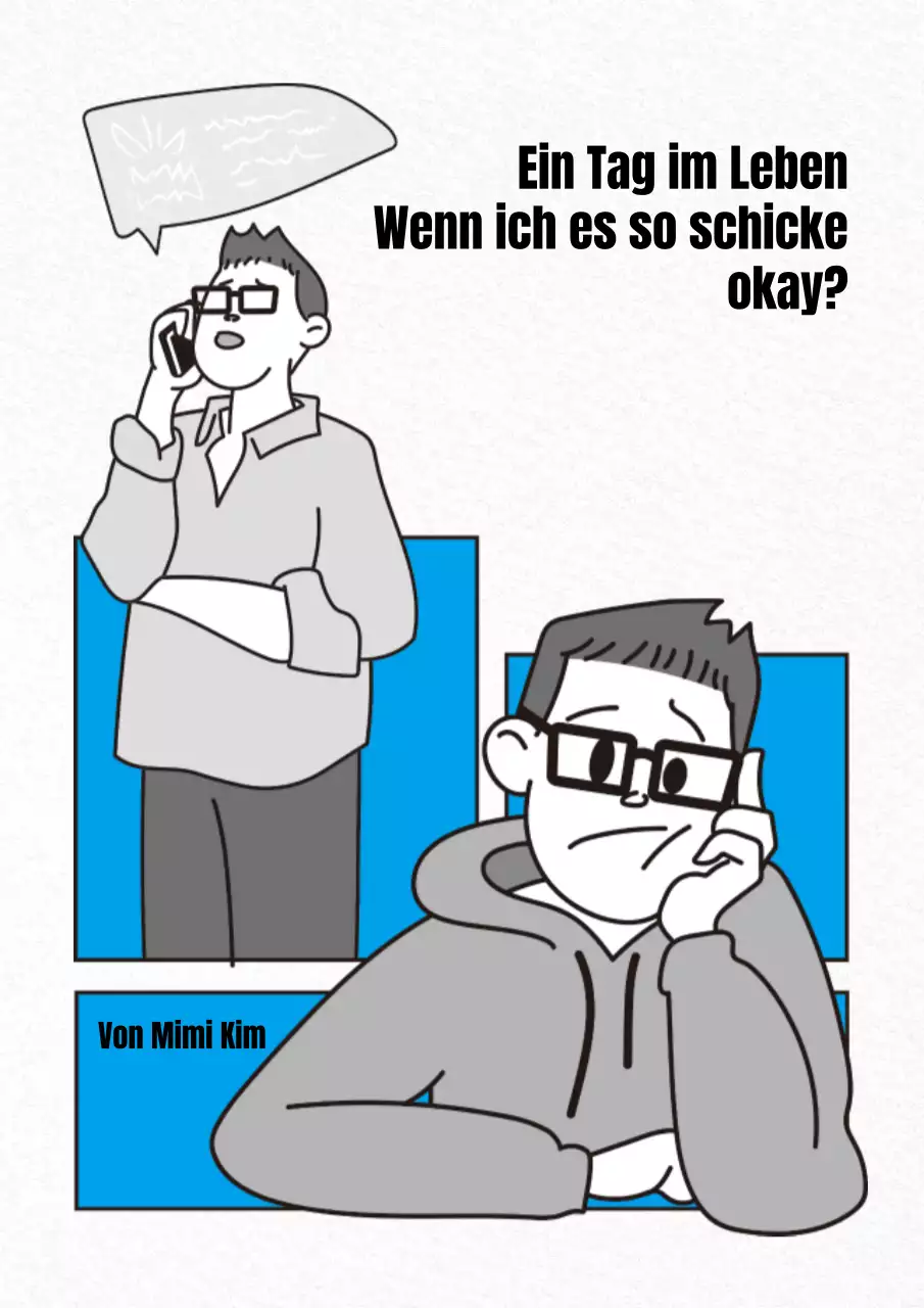 Einfacher Aufsatzumschlag in Blau