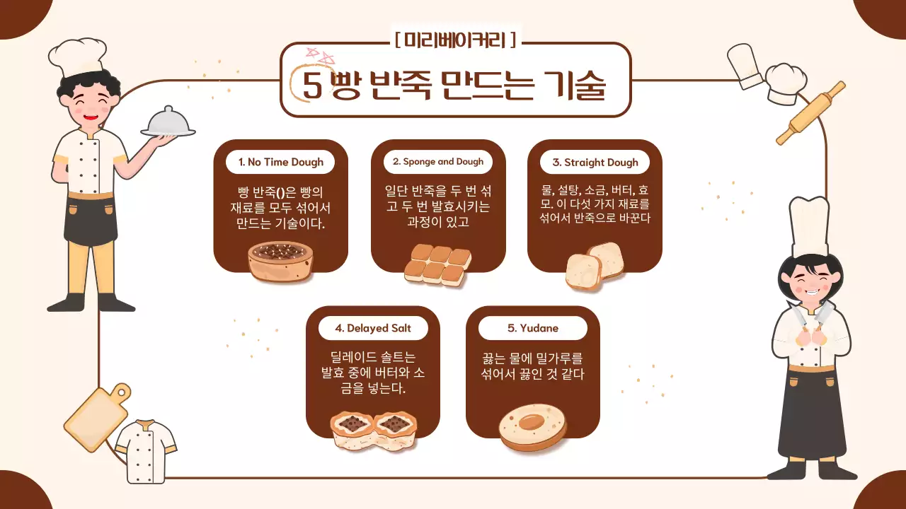 브라운 일러스트 베이커리 팁 정보