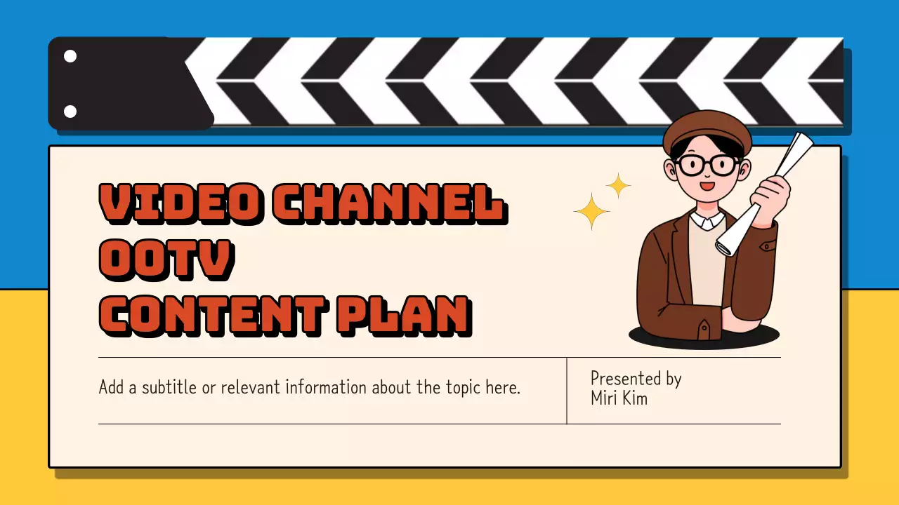 Blue Retro Video Guide Presentation