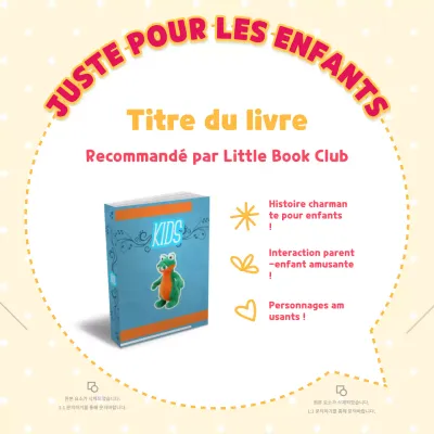 Promouvoir les recommandations de livres pour enfants dans une jolie palette de couleurs jaune et rouge V1