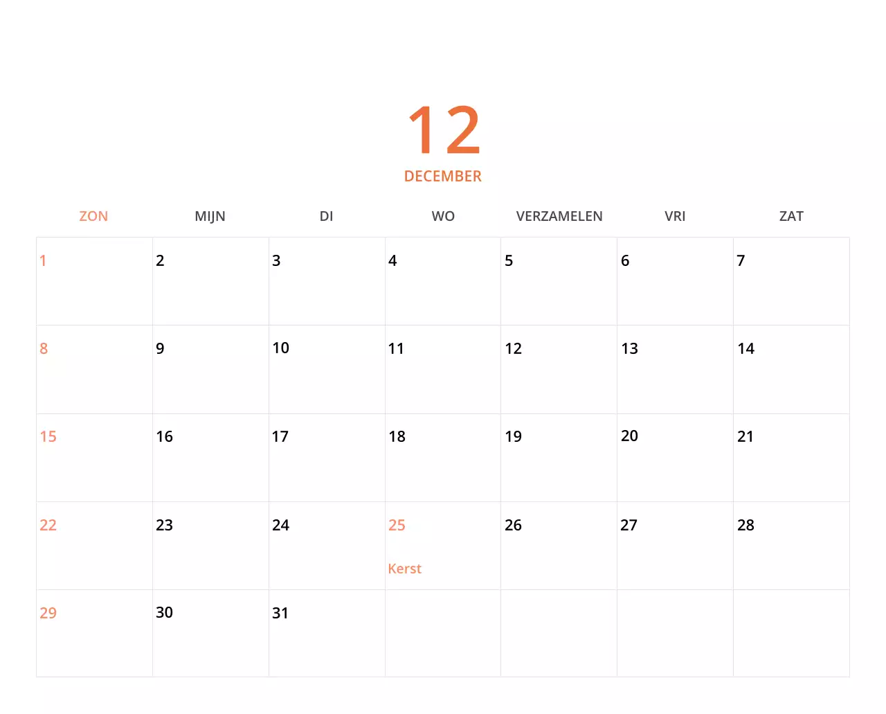 Schattige geïllustreerde groene bureaukalender met familiethema
