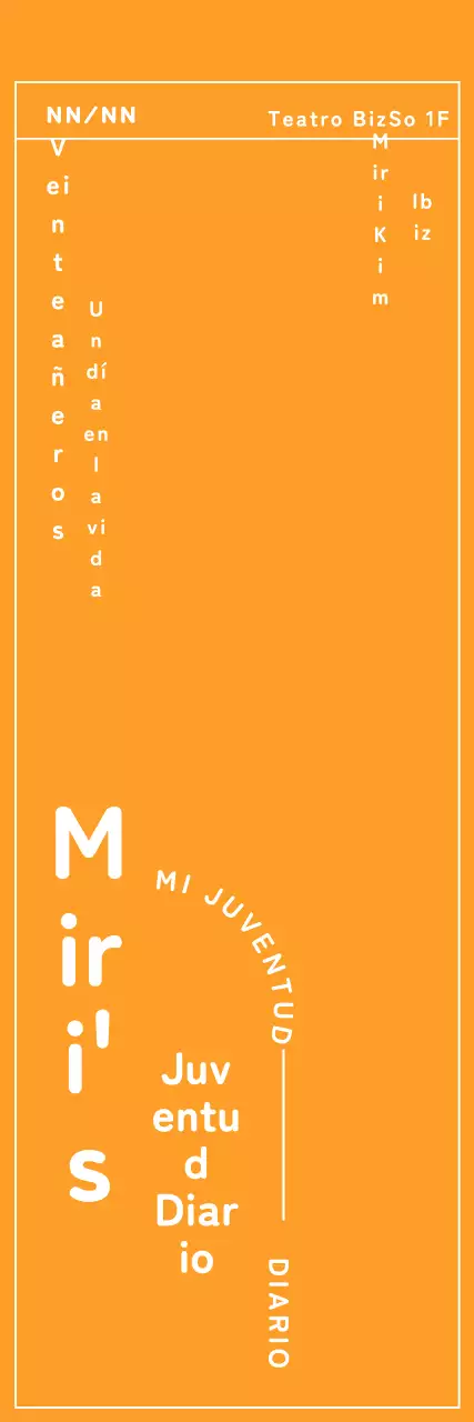 Banner promocional de teatro con fondo amarillo sólido