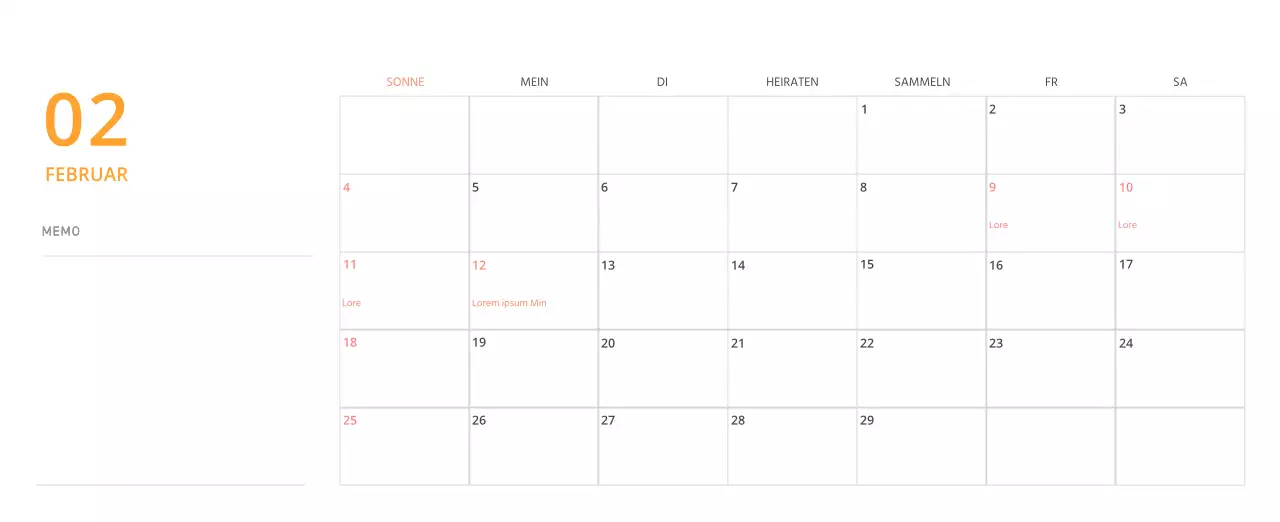 Niedlich illustrierter grüner Tischkalender mit Familienthemen