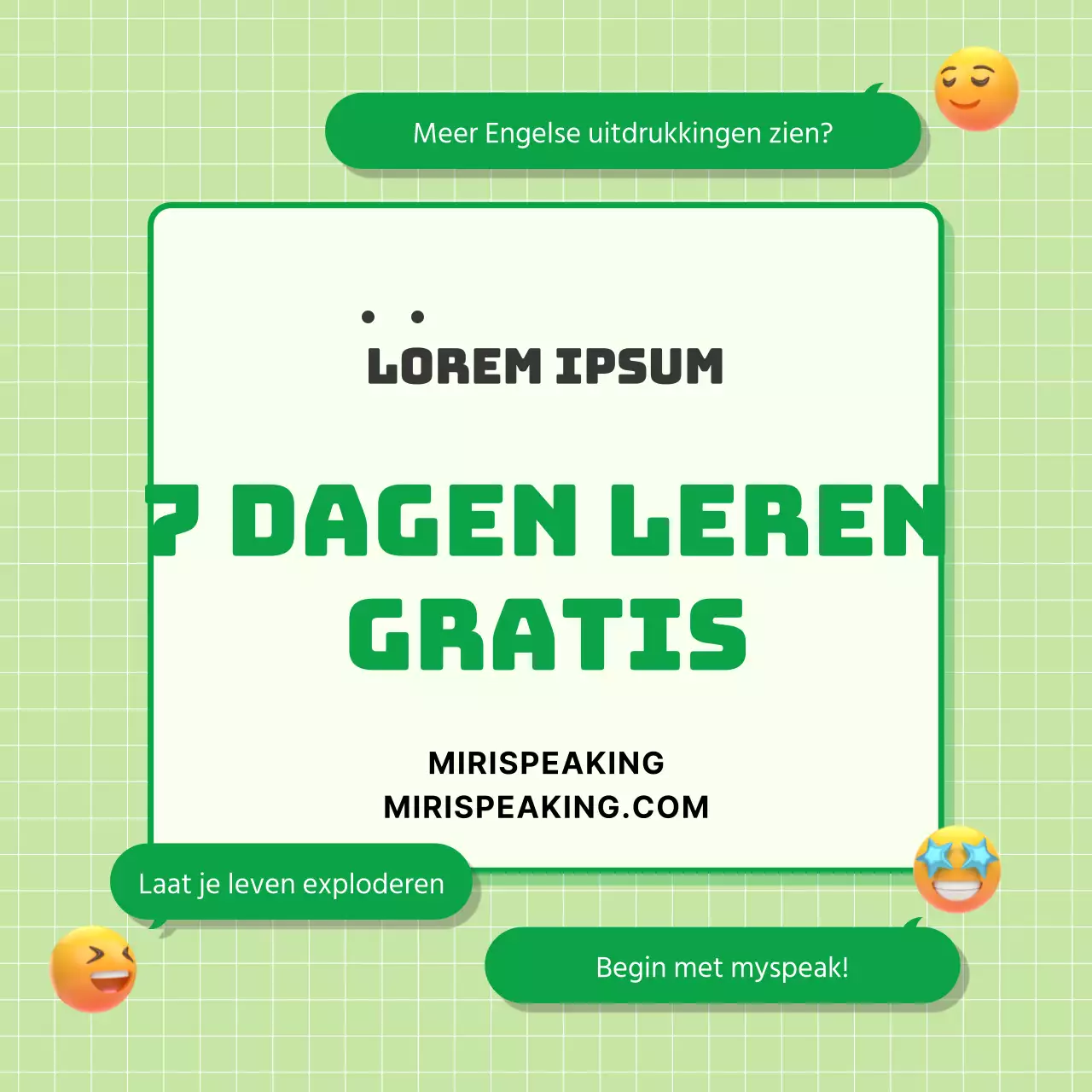 Modern zakelijk Engels in het groen