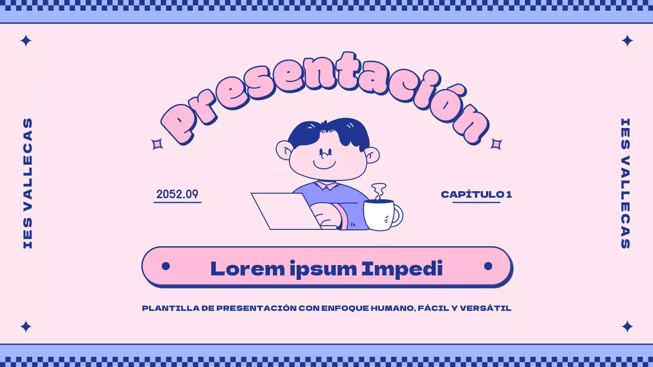 Introducir el concepto de simpáticos personajes rosas y morados