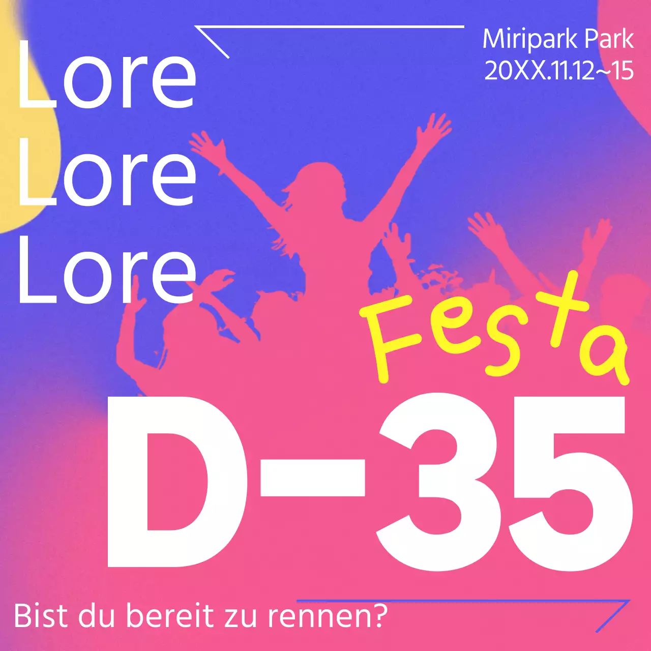 Förderung blauer und rosafarbener Cyber-Festivitäten