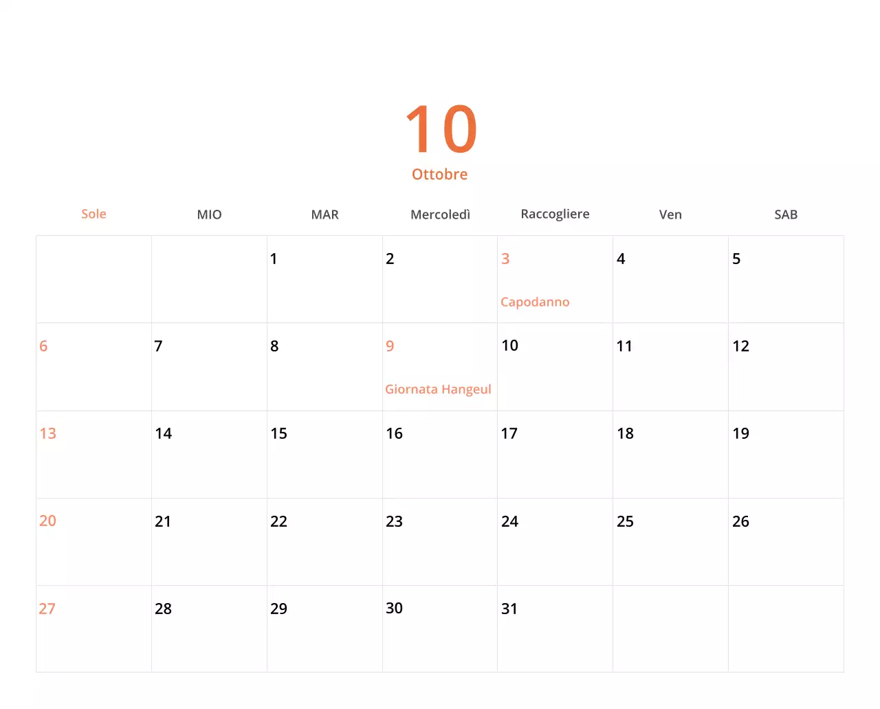 Simpatico calendario da tavolo illustrato verde a tema famiglia