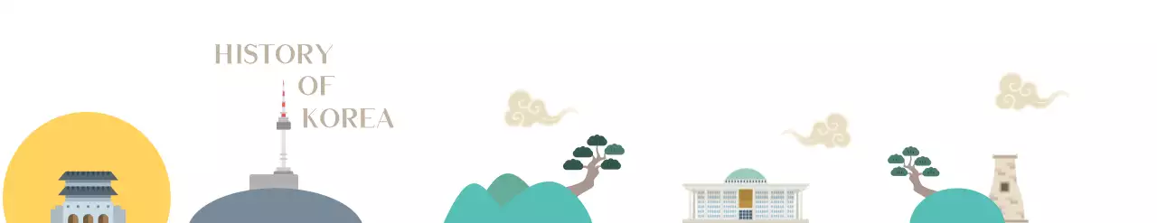 심플한 일러스트와 알록 달록한 도형이 있는 매력적인 관광 굿즈