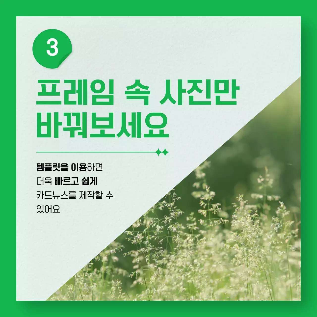 보라색과 주황색의 심플한 사진 프레임 마케팅 안내서