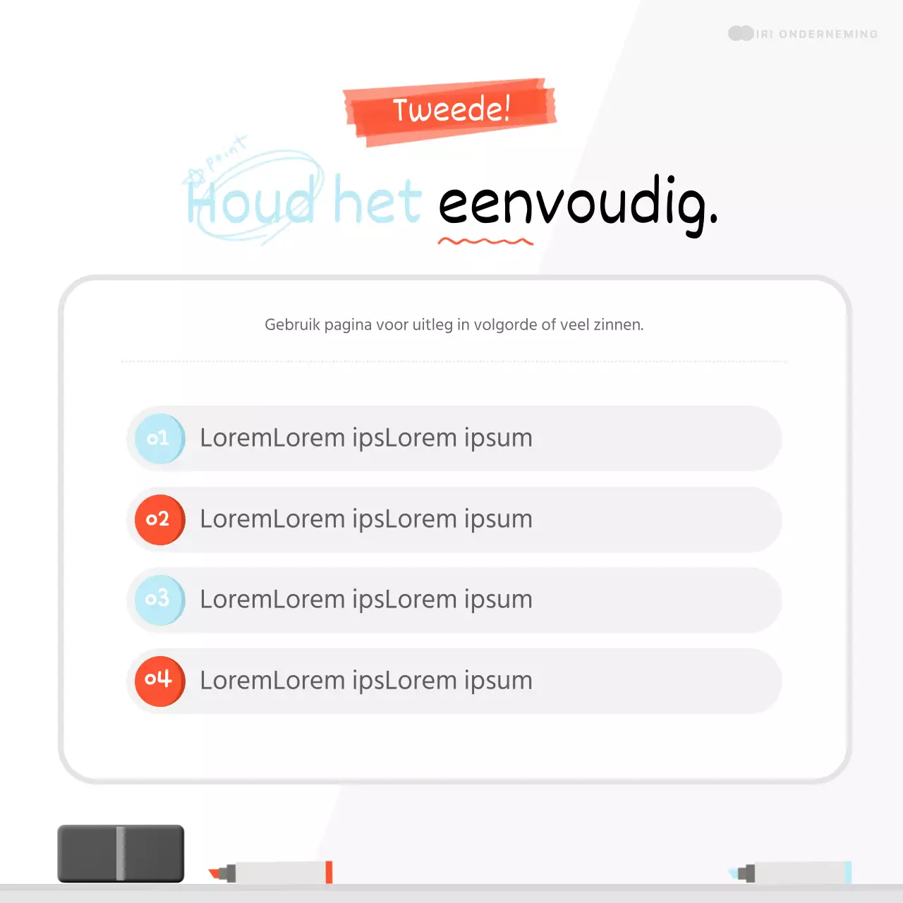 Leg uit hoe je een mooie samenvatting maakt in lichtblauw en wit