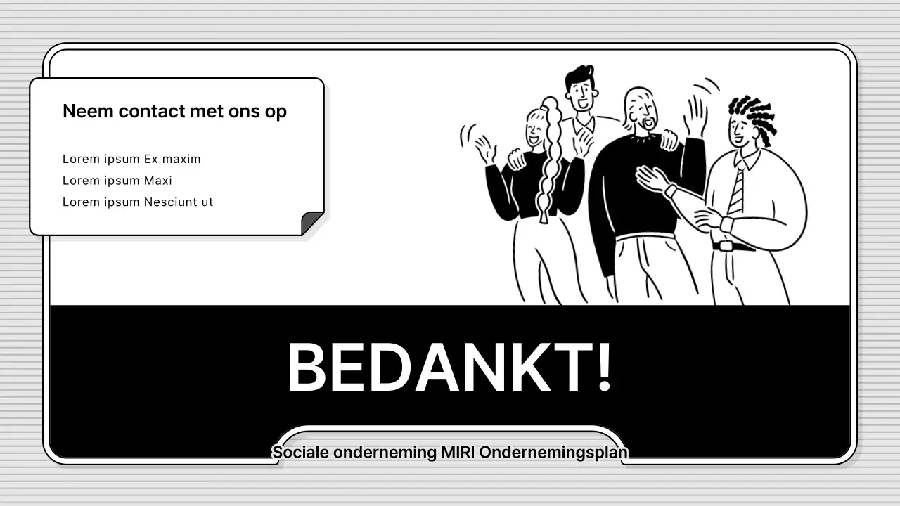 Zwart-wit, eenvoudig te bewerken, zakelijke basisillustratiestijl