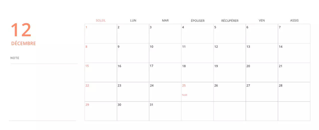 Calendrier de bureau illustré vert sur le thème de la famille