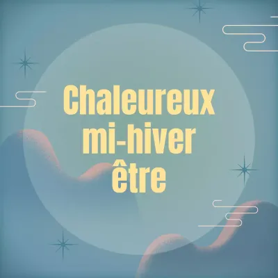 Un message de vœux pour les fêtes de Chuseok, avec une pleine lune et des couleurs bleu et citron qui rappellent l'aube.