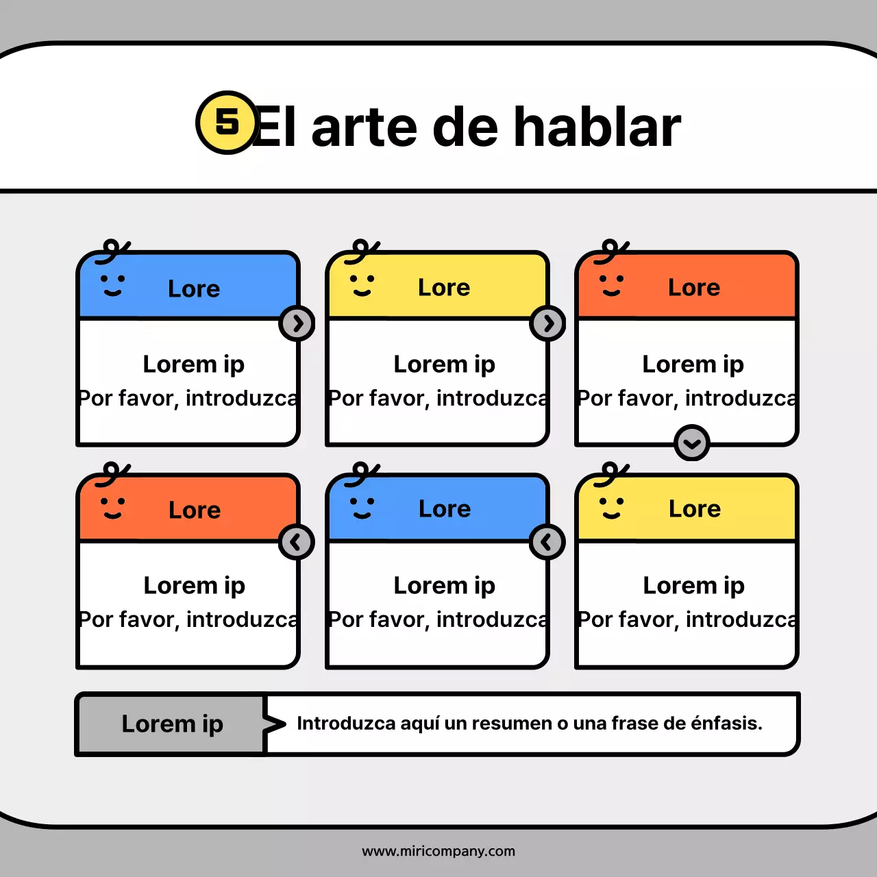 Simpáticas formas de personajes en tarjetas conceptuales naranjas y azulesNoticias Kit