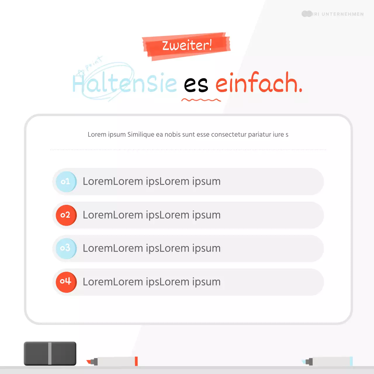 Erklären Sie, wie man eine hübsche Zusammenfassung in Hellblau und Weiß erstellt