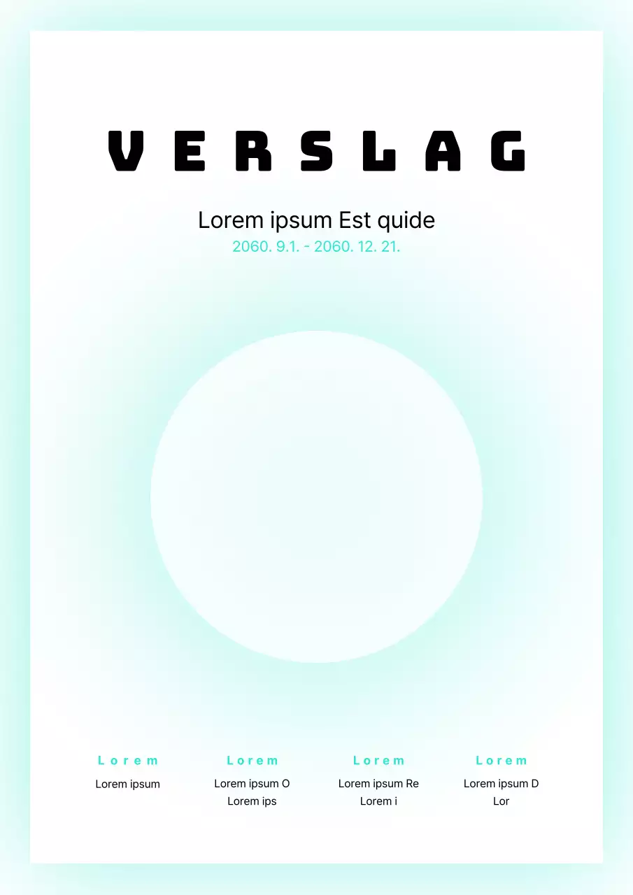 Lichtblauw thema eenvoudige vormen rapportomslag