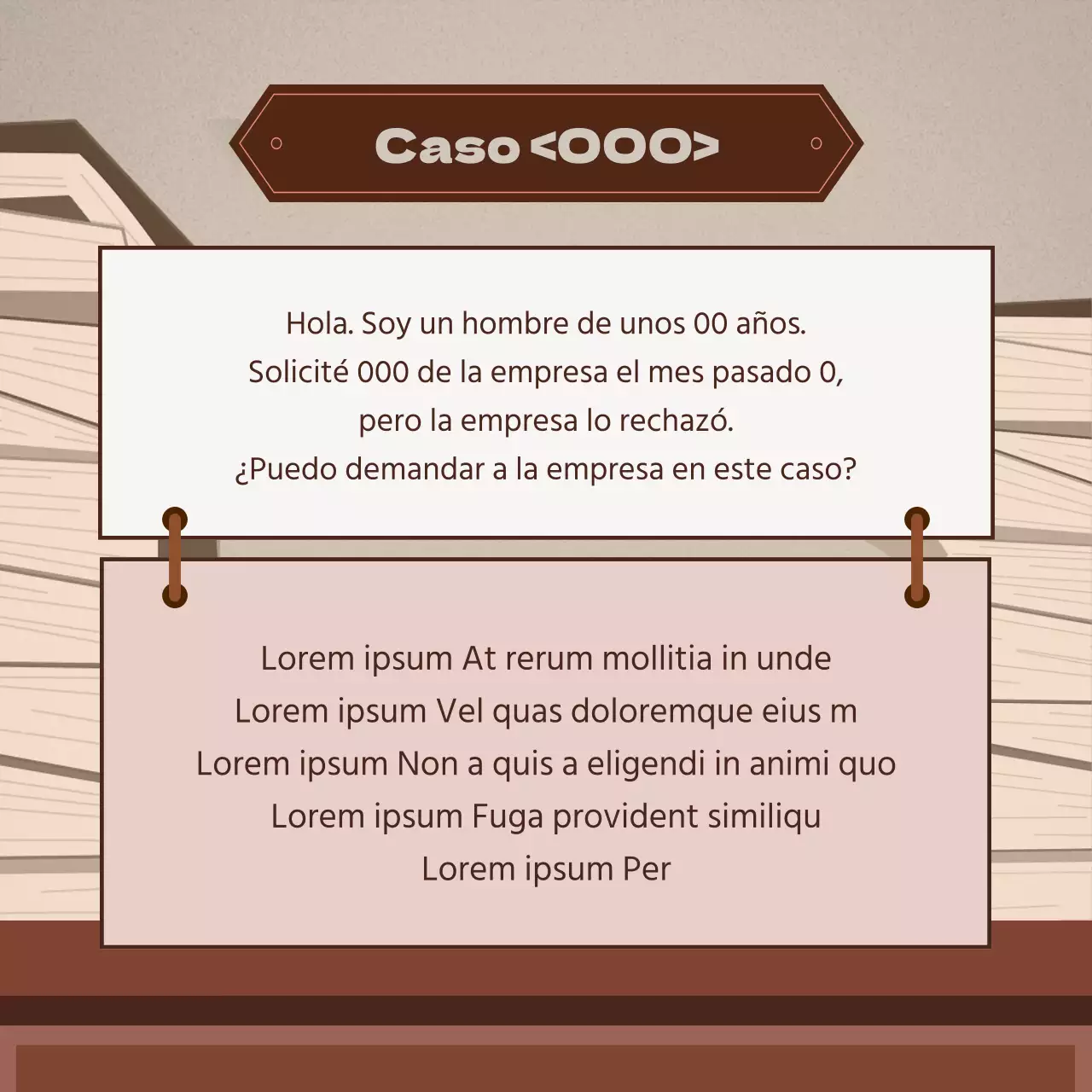 Promueve un sencillo despacho de abogados en beige y marrón