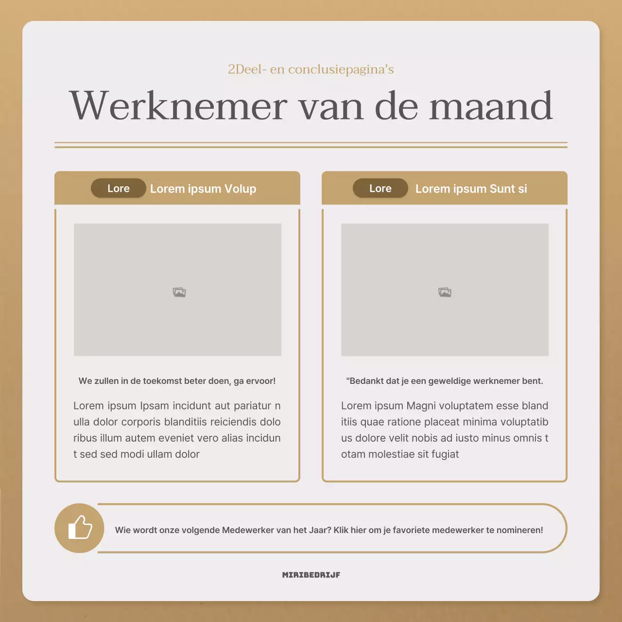 Een eenvoudige herfstbrief in beige en bruin nieuwsbriefpost