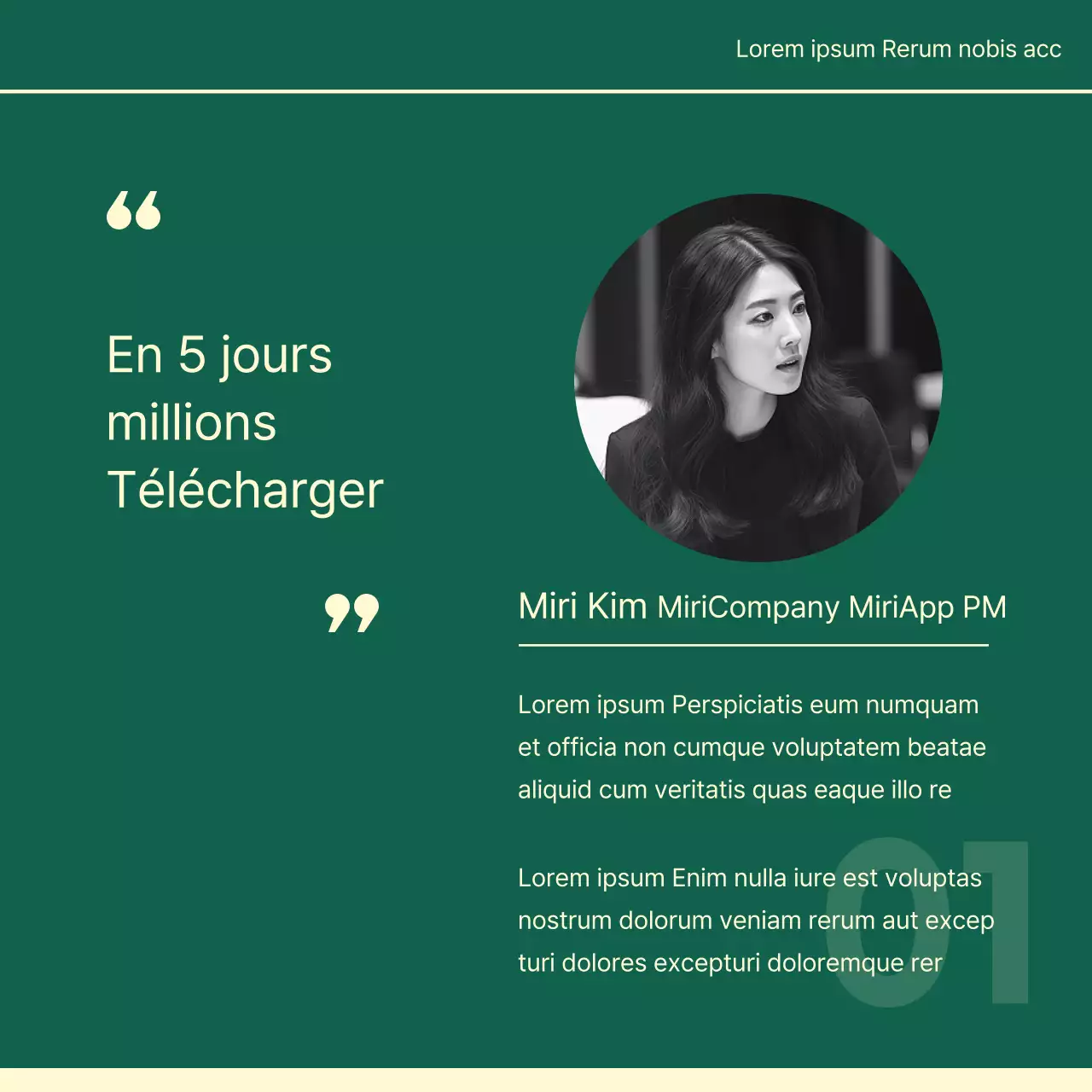 Un portrait d'entreprise simple, un poste d'entretien en ivoire et vert