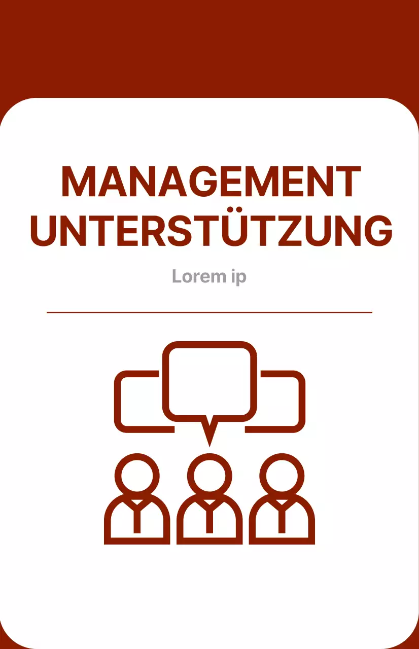 Leitfaden für Unternehmensabteilungen mit einem fetten roten Konzept