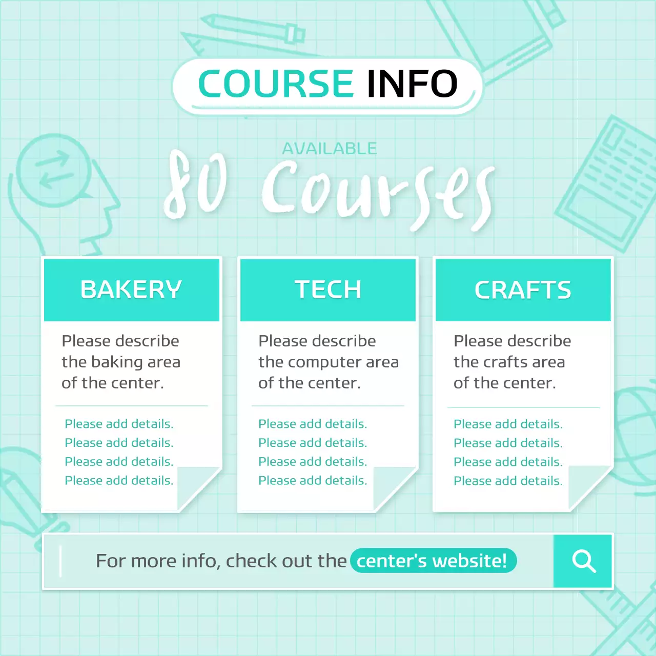 Teal Minimal Membership Guideline Instagram Carousel