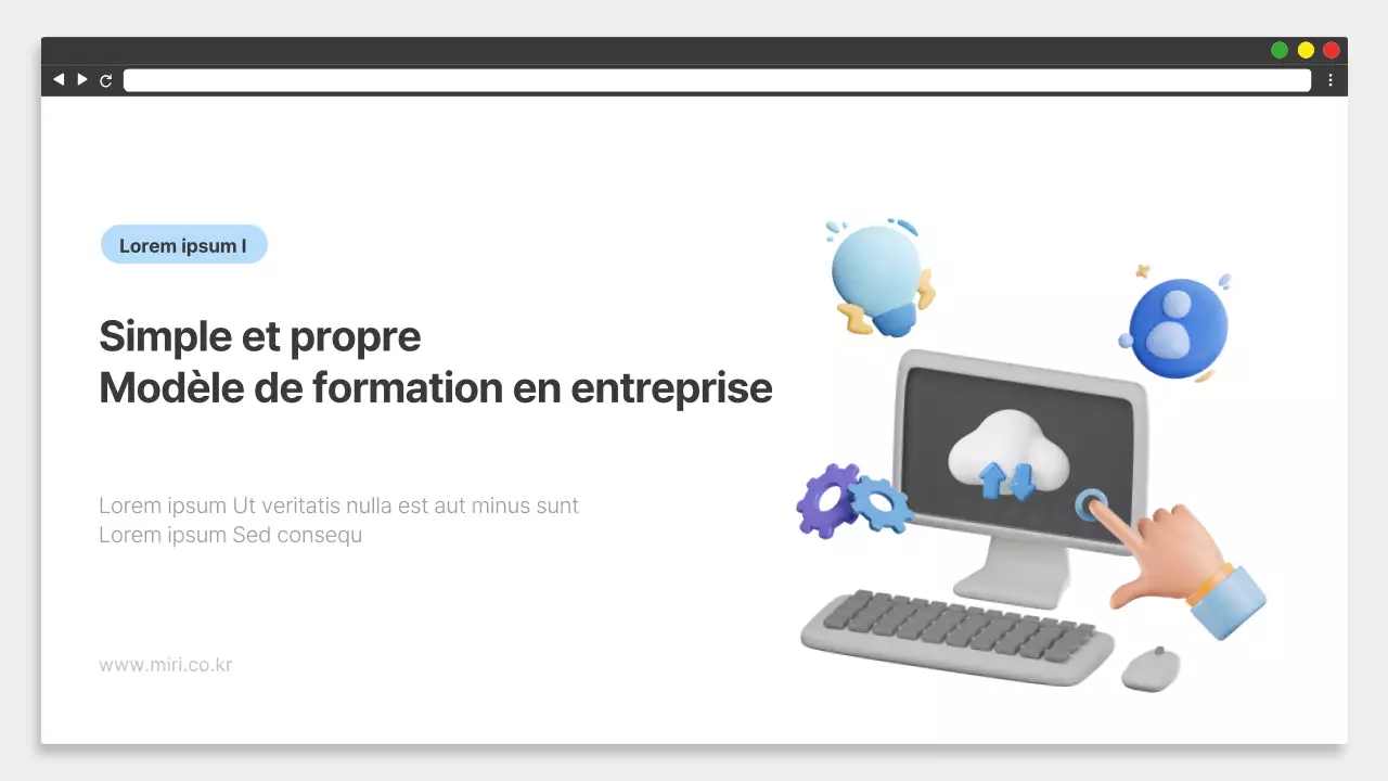 Matériel de formation simple en blanc et noir sur le lieu de travail