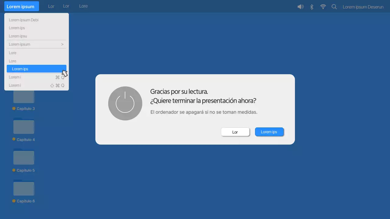 Interfaz de usuario sencilla en azul y naranja Perfil de la empresa