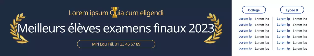 Encouragez les meilleurs éléments avec des trophées et des lauriers dans un design contrastant bleu marine et blanc.