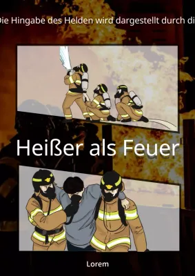 Geometrisches Feuerwehrmagazin mit schwarzem und weißem Hintergrund