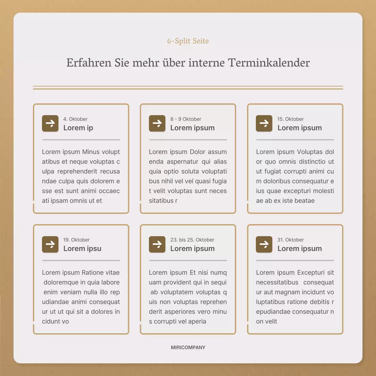 Ein einfacher Herbstbrief in Beige und Braun Newsletter Post