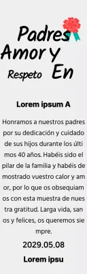 Caligrafía del Día de la Madre con ilustración de clavel rojo