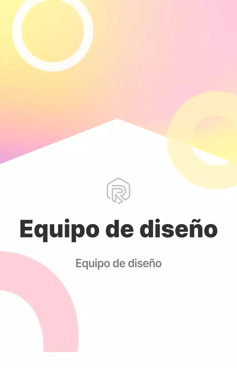 Un cartel de presentación del departamento de diseño limpio, blanco y codificado por colores