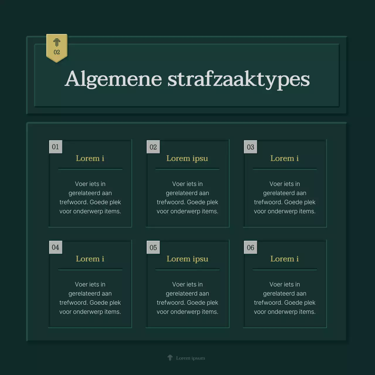Eenvoudig bedrijfsprofiel in groen en geel