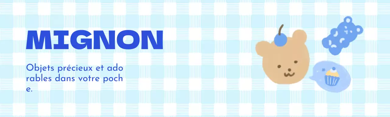 Pendentif à carreaux et à caractère mignon pour la marchandise de tête