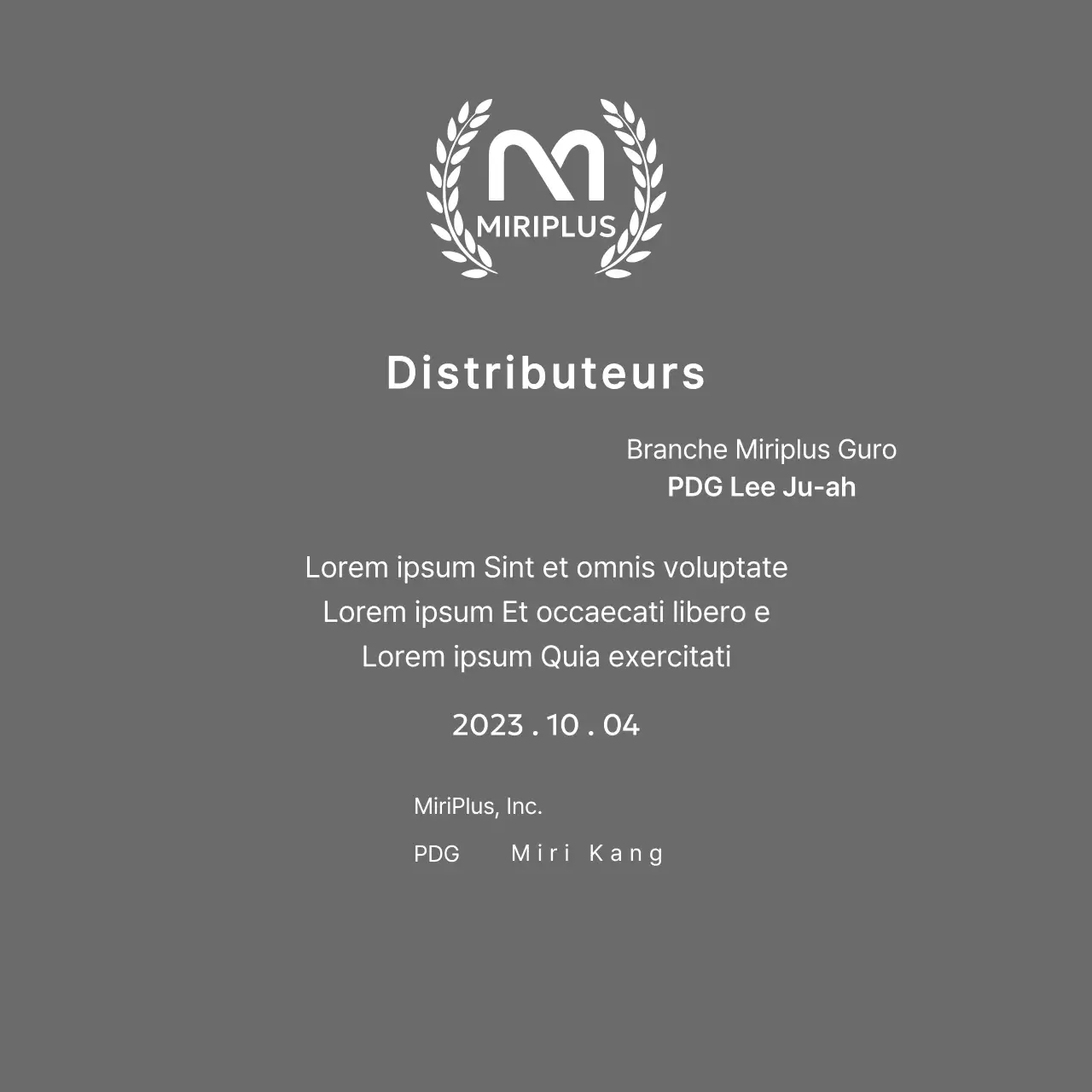 Plaque de mérite avec logo de la marque et couronne de laurier dans le cadre du concept "Outstanding Dealer Award".