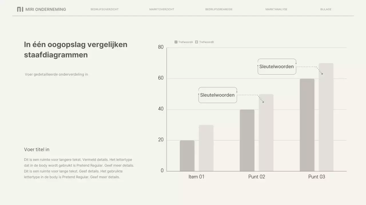 Eenvoudige zakelijke rapporten in beige