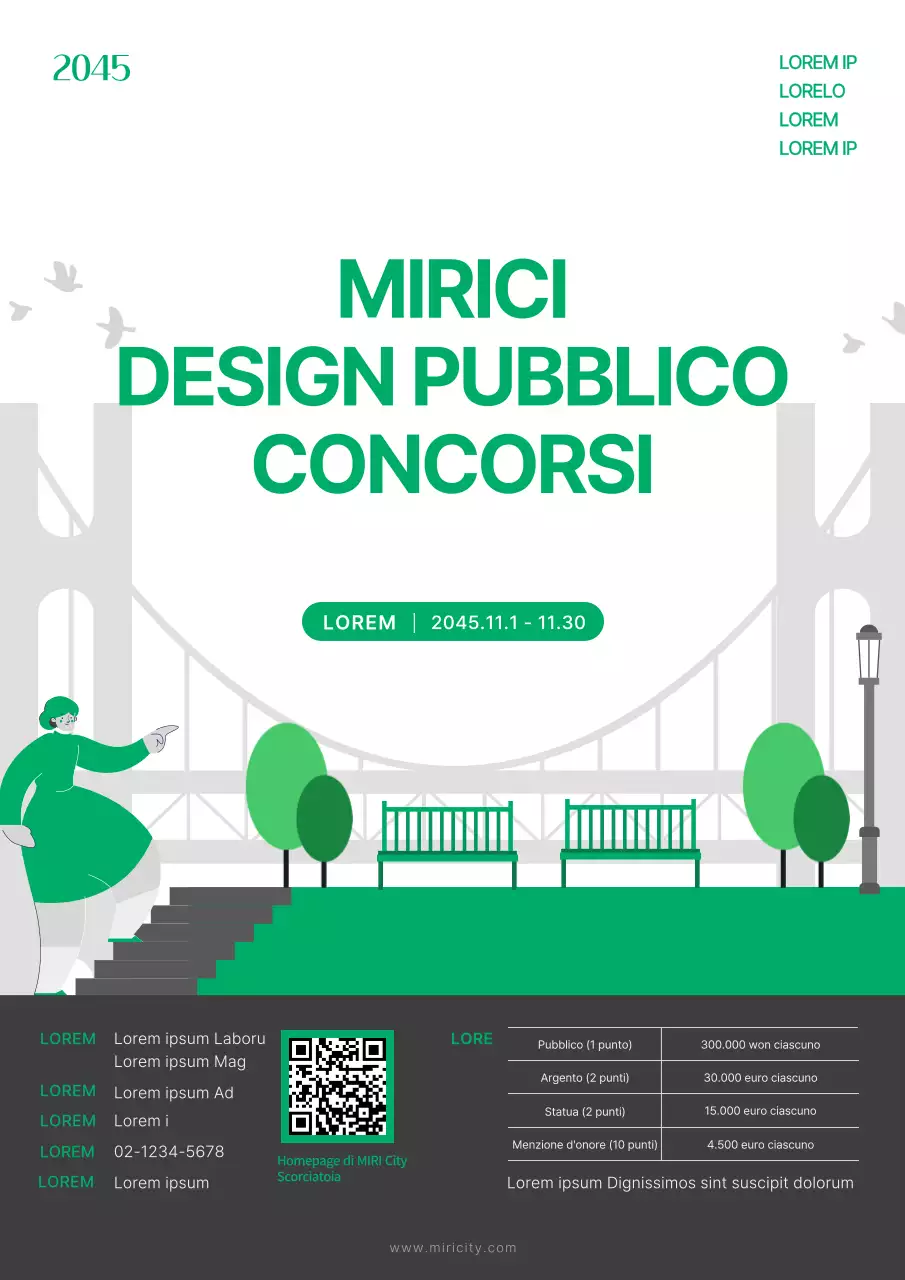 Promuovere un concorso di progettazione pubblica verde e minimalista