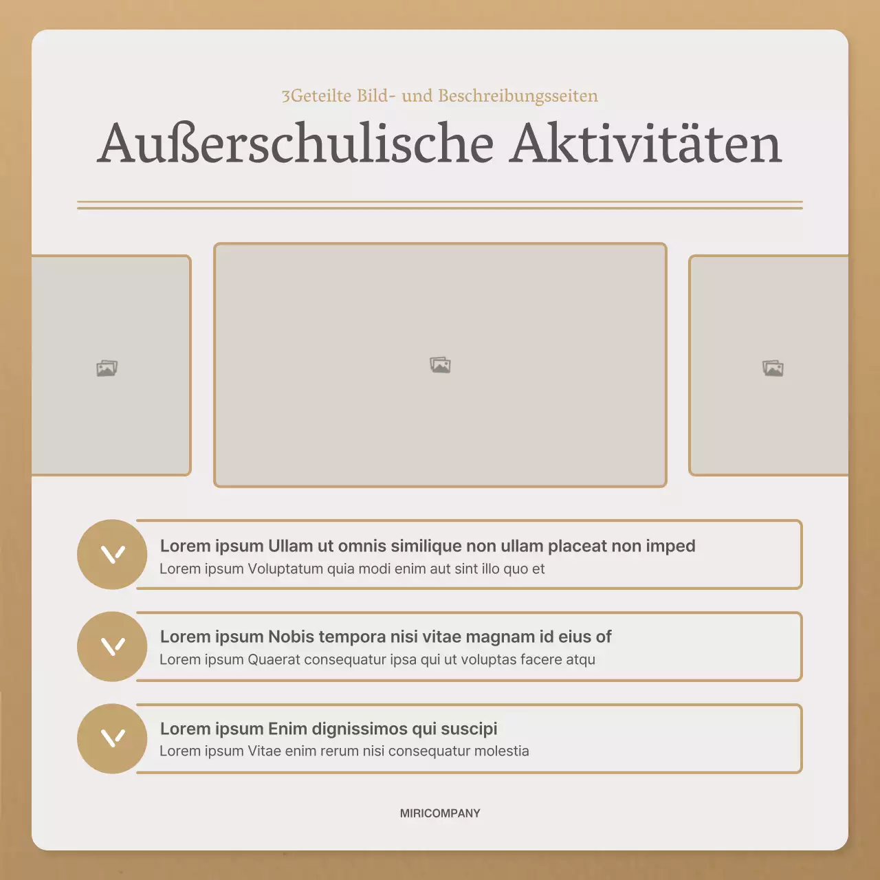Ein einfacher Herbstbrief in Beige und Braun Newsletter Post