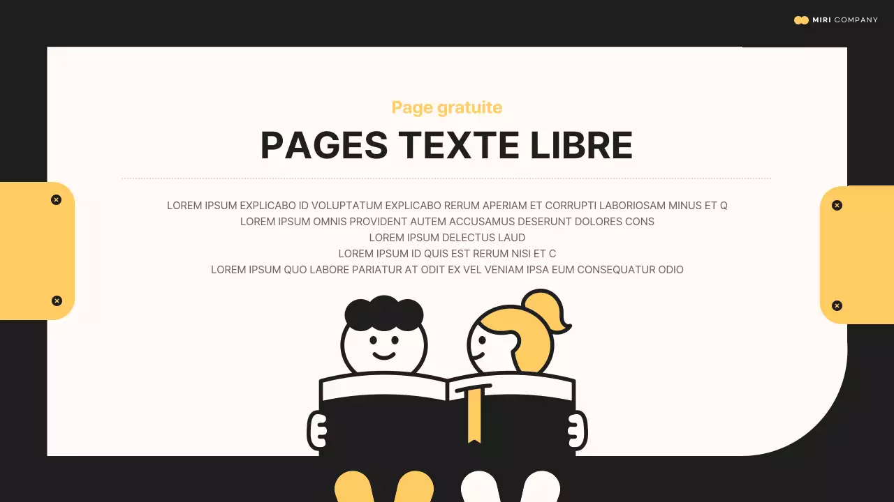 Présentation minimaliste en jaune et noir
