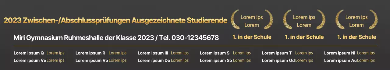 Förderung von Leistungsträgern mit goldenen Akzenten auf dunkelgrauem Hintergrund