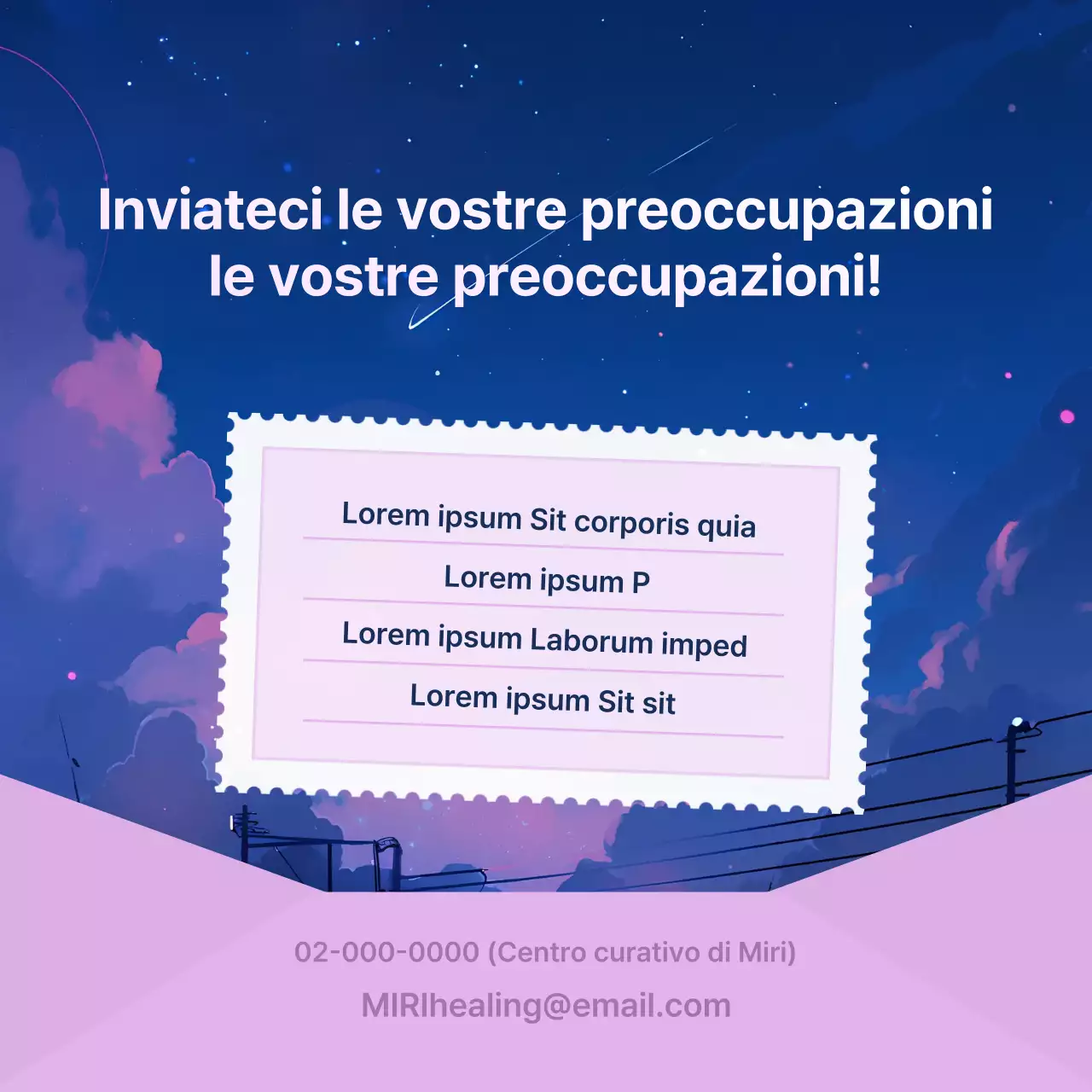 Promuovere la consulenza in blu navy e viola come colori di tendenza.