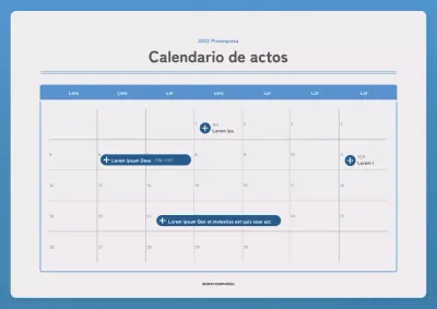 Un calendario básico en azul y azul marino