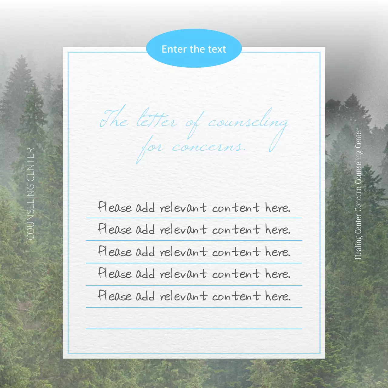 Green Minimal Counseling Promotion Social Media Post