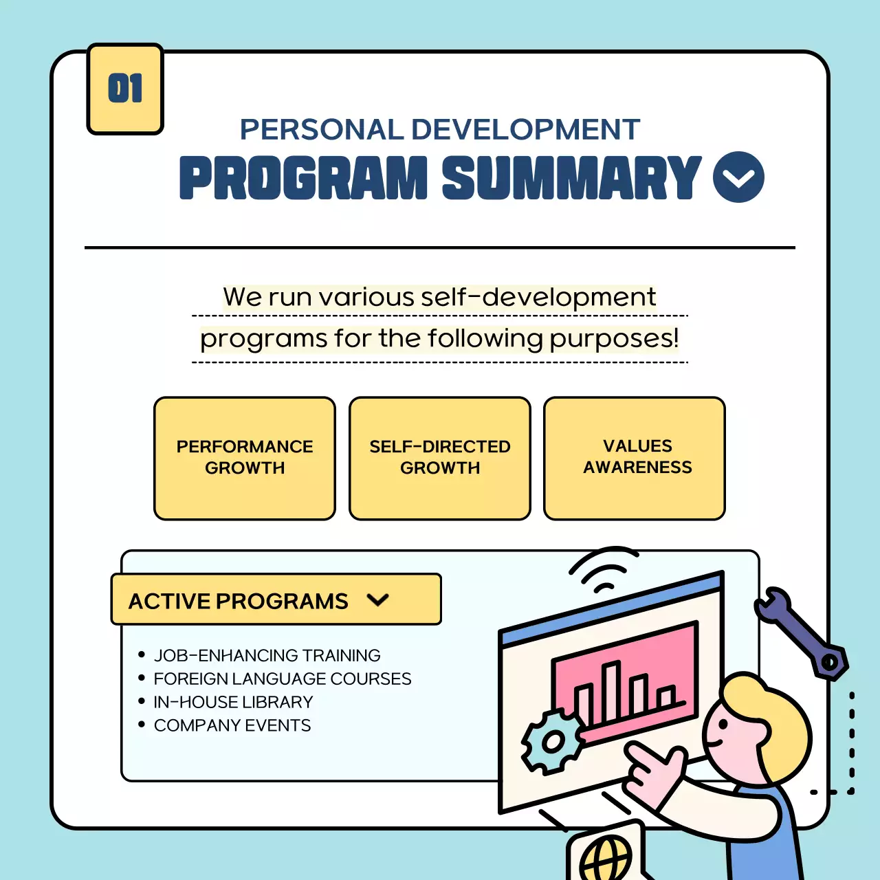 Blue Modern Training Promotion Instagram Carousel