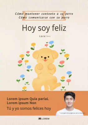Funda de libro naranja sencilla para mascotas