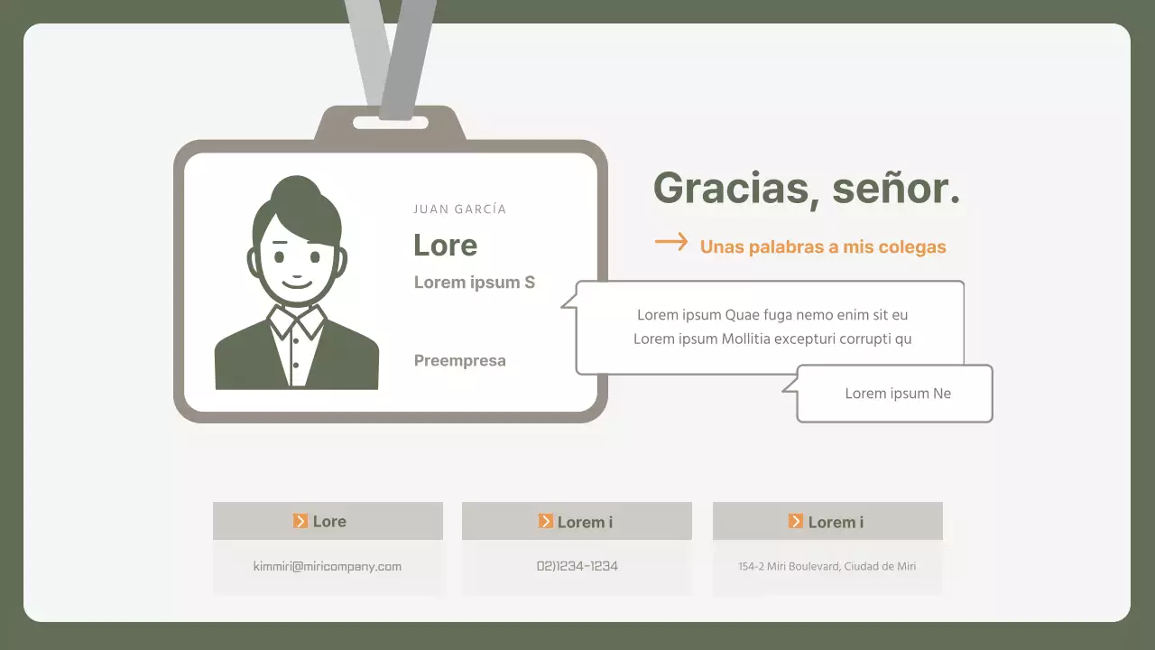 Sencilla carta de presentación corporativa para principiantes en caqui y amarillo