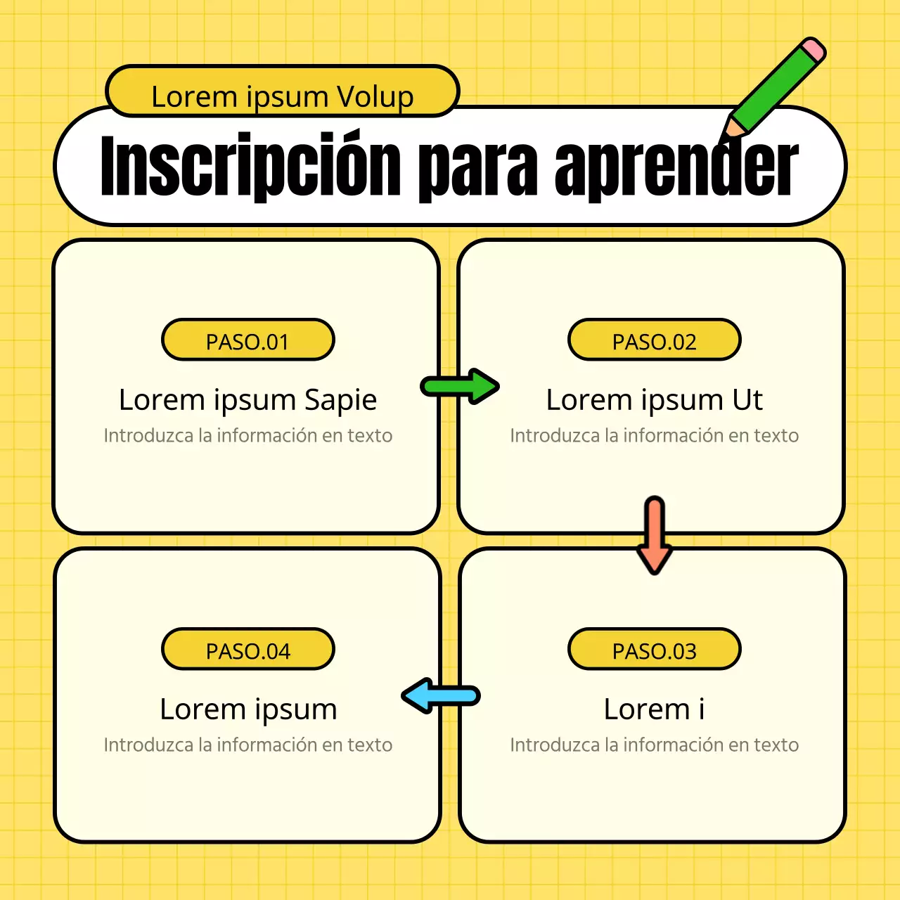 Un pintoresco centro de formación amarillo y verde para fomentar la contratación de estudiantes